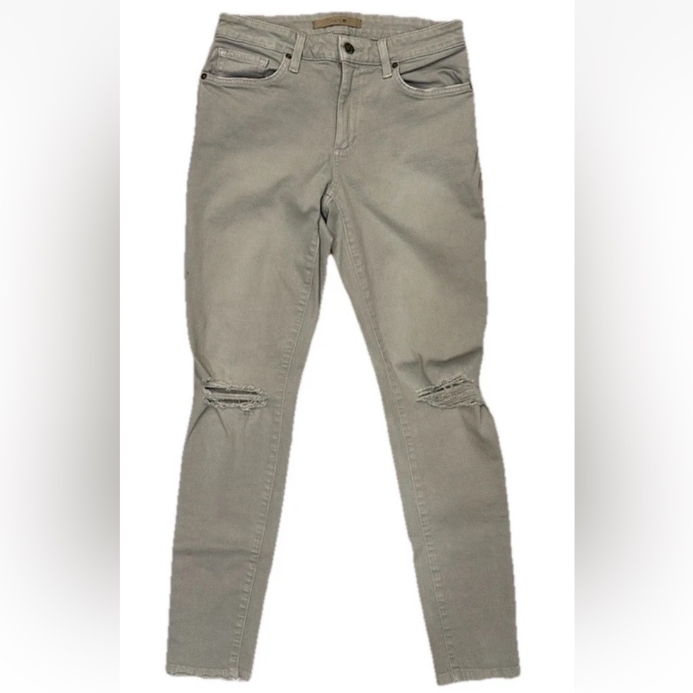 WOMEN’S JOE’S GRAY SKINNY DISTRESSED RIPPED JEANS, SIZE: 27, RN#106214